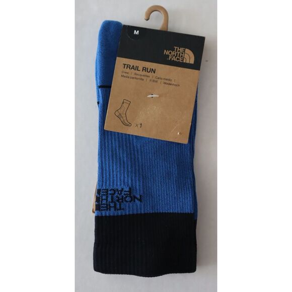 The North Face NF0A882FT4S Unisex Sz M Hero Blue Trail Running Crew Socks - Picture 1 of 7